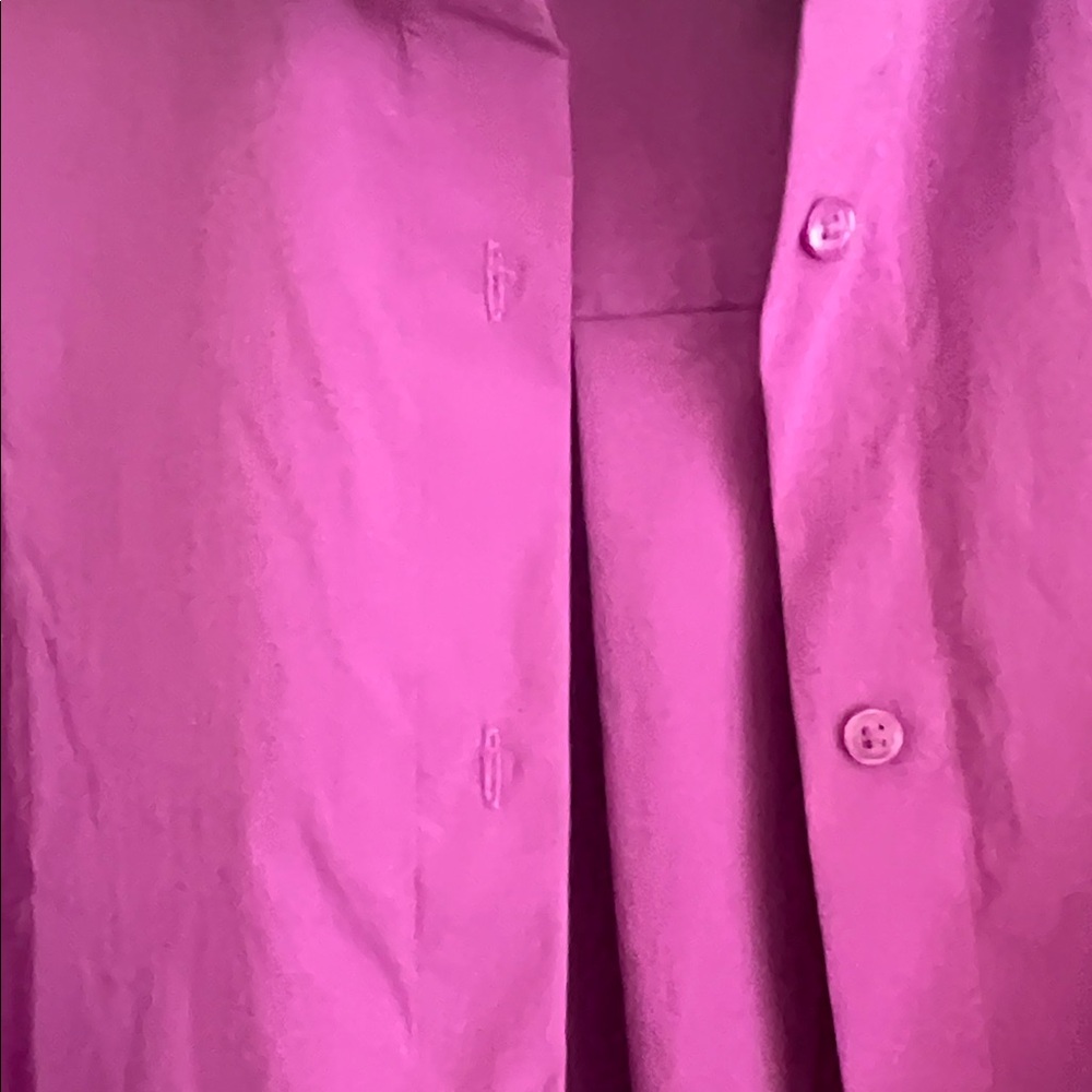Athleta Oversized Poplin Top Purple - Picture 11 of 14